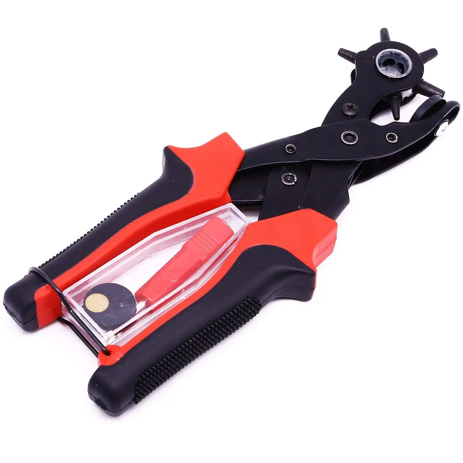 Leather Punch Professional Leather Hole Punch Belt Hole Punch Set Round Holes 6 Size for Belts Saddles Card Fabric Rubber Pape