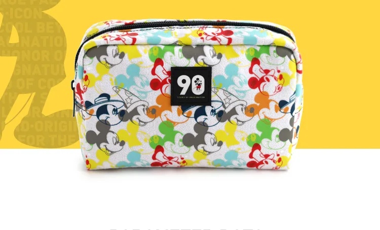 Disney Аутентичные Микки Маус 90 юбилей моды творческих многофункционал Дамы Сумочка для хранения косметики сумка