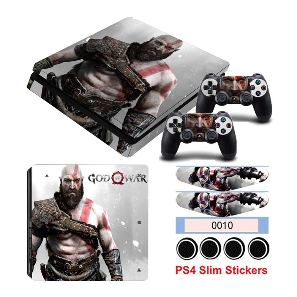 PS4 тонкая наклейка Горячая игра God Of War наклейка s для Playstation 4 тонкая консоль и контроллер виниловые наклейки для кожи защита от пыли