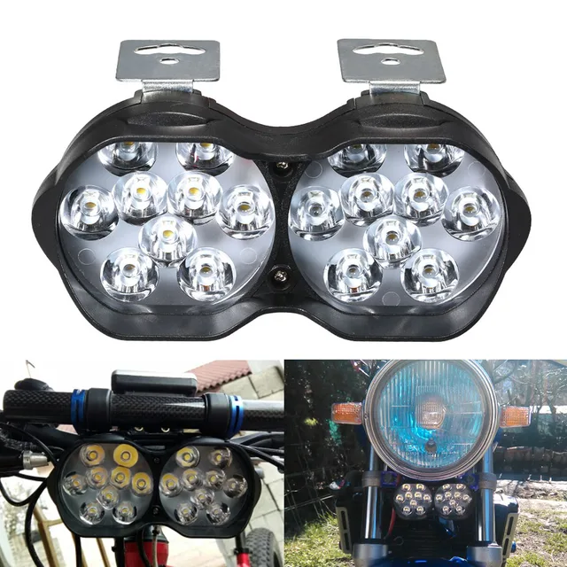 Headlight Bulbs Motorbike Scooter LED Spotlight 30W 3000Lm 7000K Fog