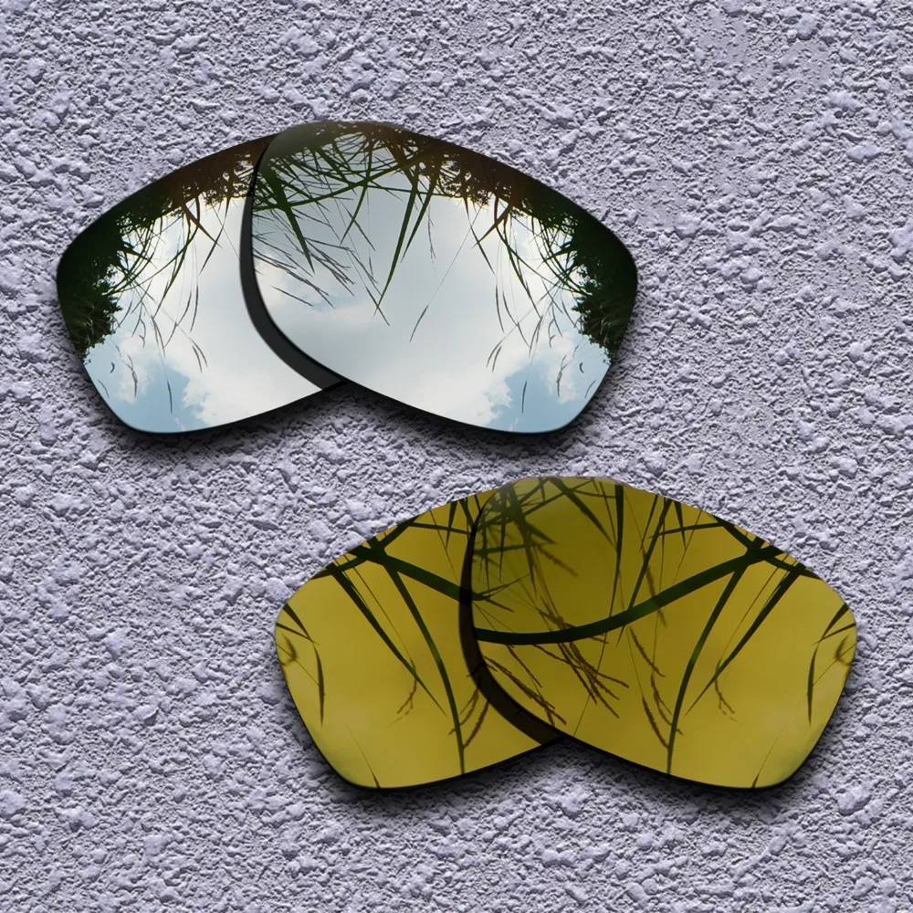 Silver Titanium & Bronze Golden Polarized Replacement Lenses for Oakley