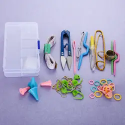 1 Набор крючков для вязания стежка плетение шпильки ножницы рукоделие Аксессуары для вязания DIY Швейные Инструменты с пластиковой коробкой