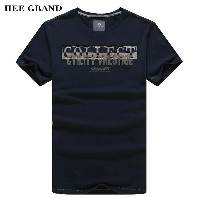 

HEE GRAND 2017 New Design Summer Men T- Shirts 100% Cotton Material Letter Printed Decoration Male Short Sleeve Top Tees MTS2426