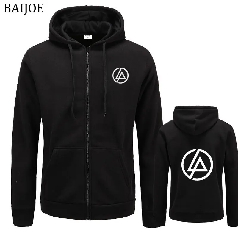 

BAIJOE Linkin Park Letter Printed Hoodie Men Hip Hop Fleece Long Sleeve Rock Men's Sweatshirt Winter Hoodies Jacket Free Shippi