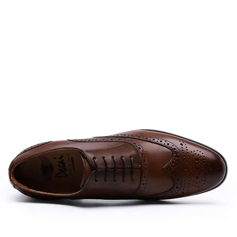 Мужские модельные туфли-оксфорды из DESAI кожи с закрытым носком на шнуровке