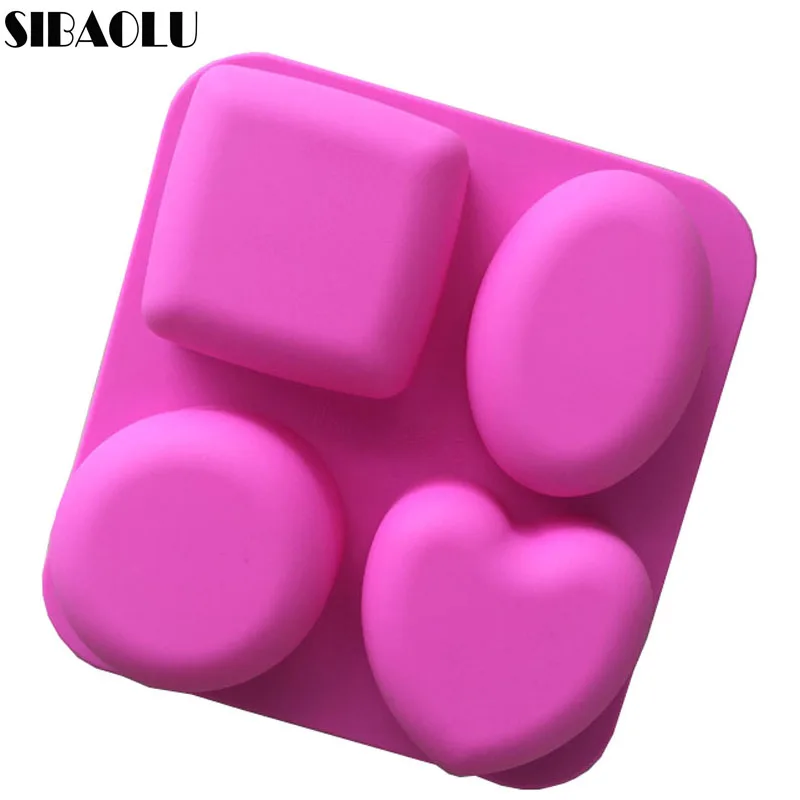 

Basic Square Heart Oval Round Soap Silicone Mold Candle Making for Homemade Cake Decorating Tools Kitchen Accessories