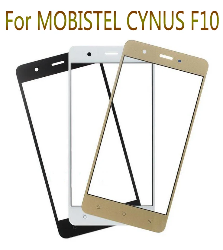 cheap Gold Black White Pink Glass cover For MOBISTEL CYNUS F10 Touch screen LCD screen External screen Self changing screen Just glass