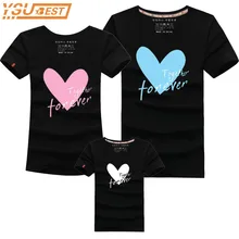 Одежда для мамы и дочки; Одинаковая одежда для семьи; футболка с надписью «Love family look»; одежда для мамы и сына; хлопковая одежда для папы и сына