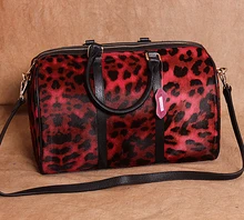 Lässig echten leders big bags handtasche der frauen rosshaar leoparden-print eine schulter kreuzkörper fell