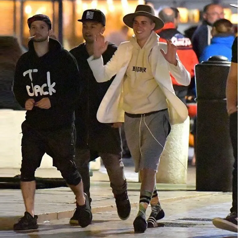 COULHUNT 2017 Mens Justin Bieber Hoodies Male Cotton Long Sleeve
Trasher Fleece Sweatshirts Hip Hop BieBer Leeter Printed hoody