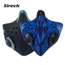 Sireck Мужчины Велоспорт Маска С Фильтрами Пол-Лица Спорта На Открытом Воздухе Углерода Пыле Обучение Маска Велосипед Маска 2 Цвета
