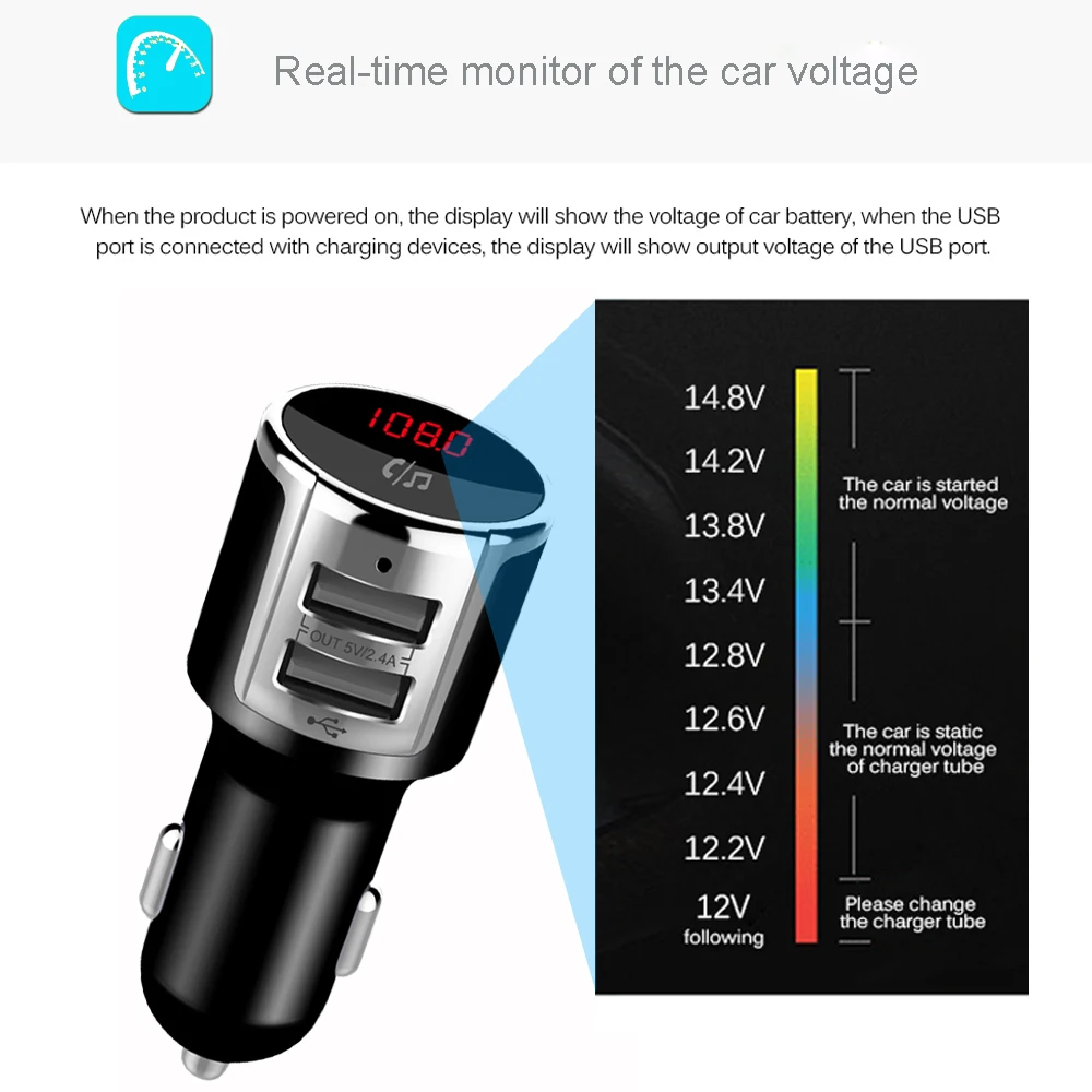 E2527 Bluetooth FM Transmitter Car Kit MP3 Player (10)