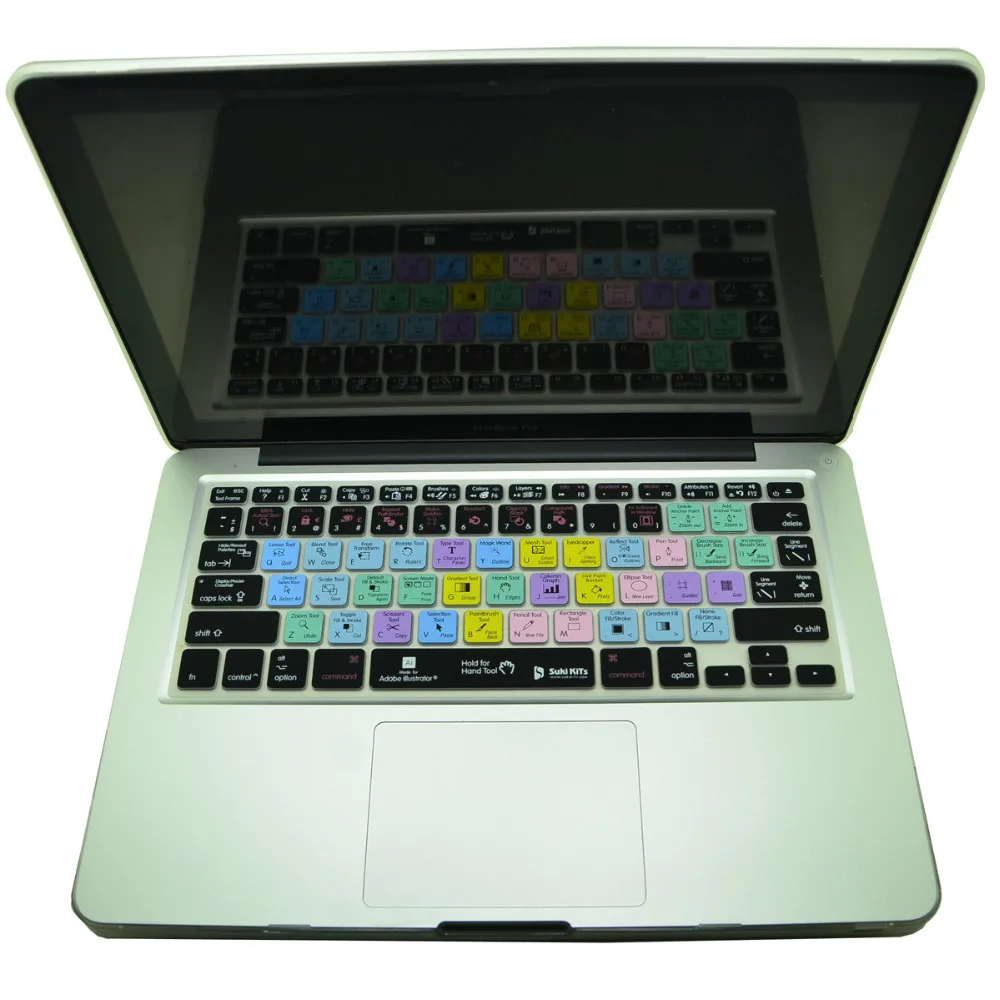 Photoshop иллюстратор сочетания клавиш Силиконовые Мягкая клавиатура кожи Стикеры для MacBook Air 13 Pro Retina 13.3 15 План США