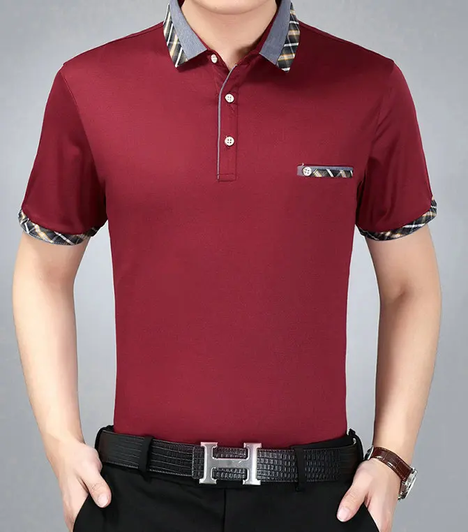 Летняя стильная повседневная мужская рубашка поло, Классическая свободная брендовая рубашка поло с коротким рукавом, homme Polo hombre manga corta marca - Цвет: 6