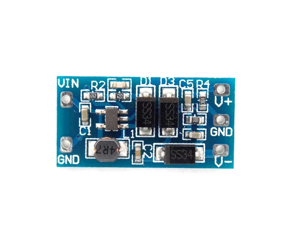 

Power module 2.8V to 5.5V input plus or minus 12V output 5V turn +-12V DC-DC converter board