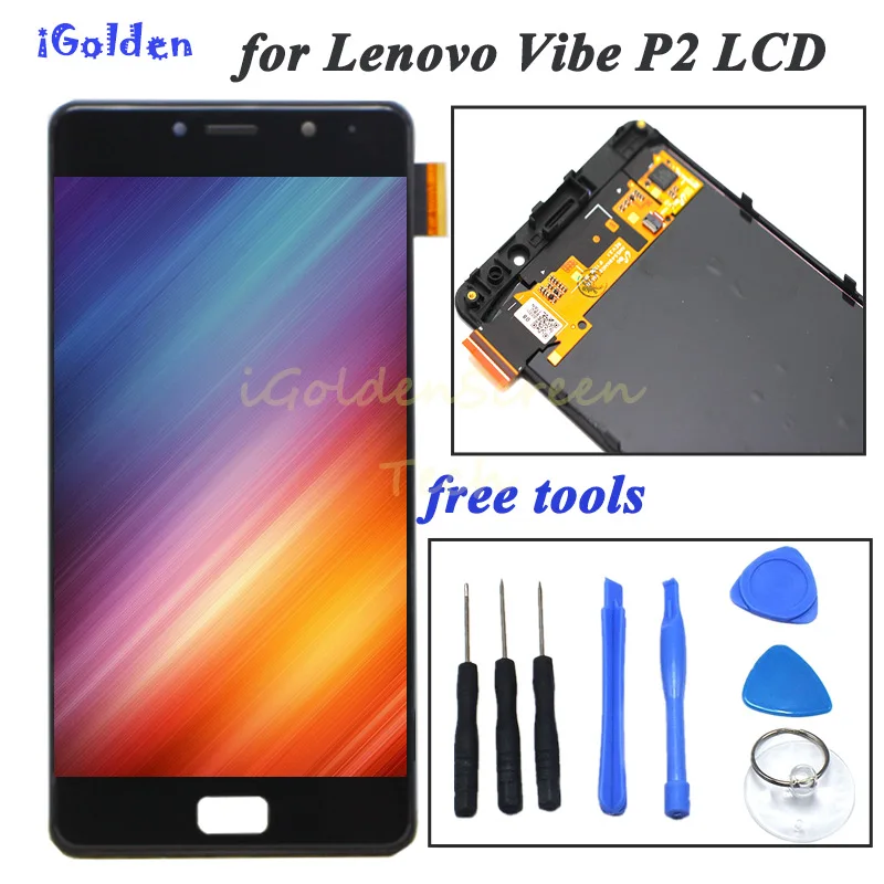 

100% Tested For 5.5" Lenovo Vibe P2 LCD Display Touch Screen Digitizer Assembly With Frame For Lenovo P2 P2c72 P2a42 LCD