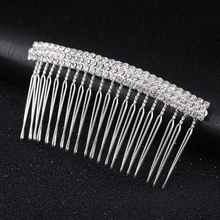 Простой Роскошный Серебряный Кристалл Свадебный гребень для волос модный горный хрусталь головной убор для подружки невесты женские аксессуары для невесты ювелирные изделия