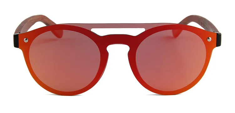 MC5 red lense BerWer деревянные бамбуковые солнцезащитные очки женские модные Зеркальные Солнцезащитные очки женские брендовые дизайнерские очки - Цвет линз: MC5 red lense