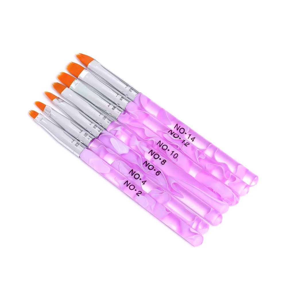 

Professional 7Pcs Nail Art Brushes Set UV Gel Polish Gradient Liner Brush Acrylic Painting Pen Design Manicure Nail Art Tools