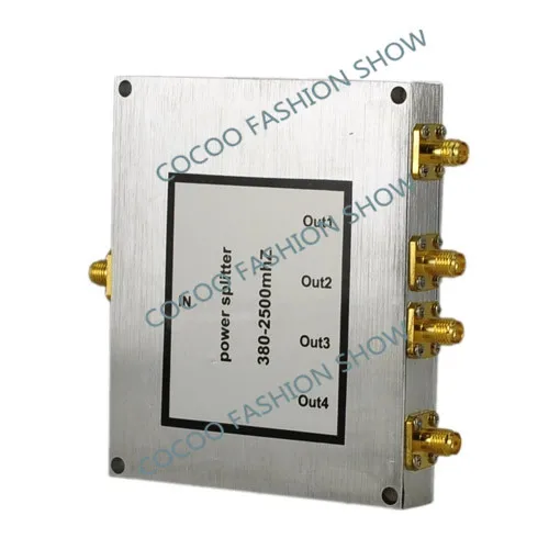 ZQTMAX Power Divider 4 Way SMA Splitter Frequency 800-2500mhz For 3g cdma gsm signal booster 2g 3g 4g repeater or other
