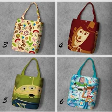 Aliens woody мультфильм печатных холст хозяйственная сумка большой емкости настроить Tote Модные женские повседневные сумки на плечо