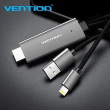 Vention HDMI кабель 8 Pin к HDMI цифровой av-кабель HDMI конвертер для iPhone X 8 Plus для iPad Поддержка смартфонов подключение HDTV