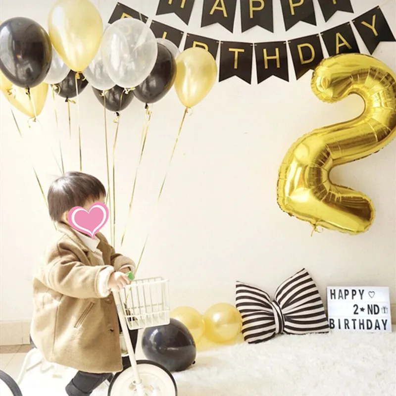 Baby shower 1 шт 16/32/40 '', красный, фиолетовый, зеленый, светло-зеленый, большой 2nd алюминиевой фольги воздушный шар с гелием гигантский номер День рождения украшения