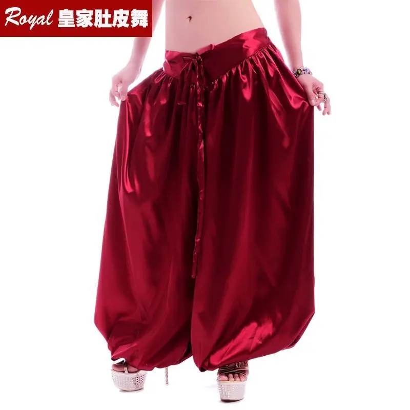 

2018 new Belly dance costume Satin Bloomers for women and man Tribal pants belly dance professional wear 9002 11colors