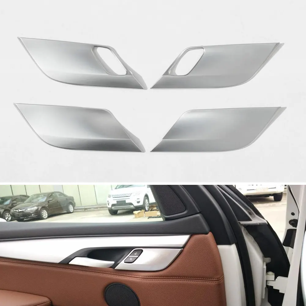 4Pcs ABS Inside Door Handle Trim Safety Lock Cover Sequin Decoration