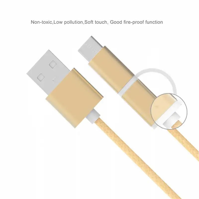 2 в 1 Micro USB кабель для Samsung Galaxy Тип C 2A Huawei Быстрая зарядка данных LG Sony HTC Xiaomi|Кабели