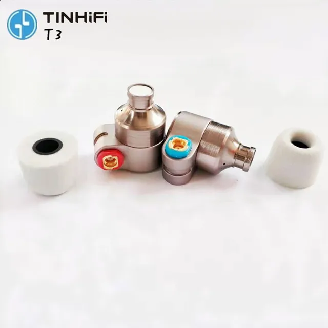 TINHIFI T3 в ухо наушник 1BA+ 1DD Ноулз привод HIFI наушники металлические наушники-вкладыши с позолоченным OFC SPC кабелем Олово T4 T2 P1 - Color: gray