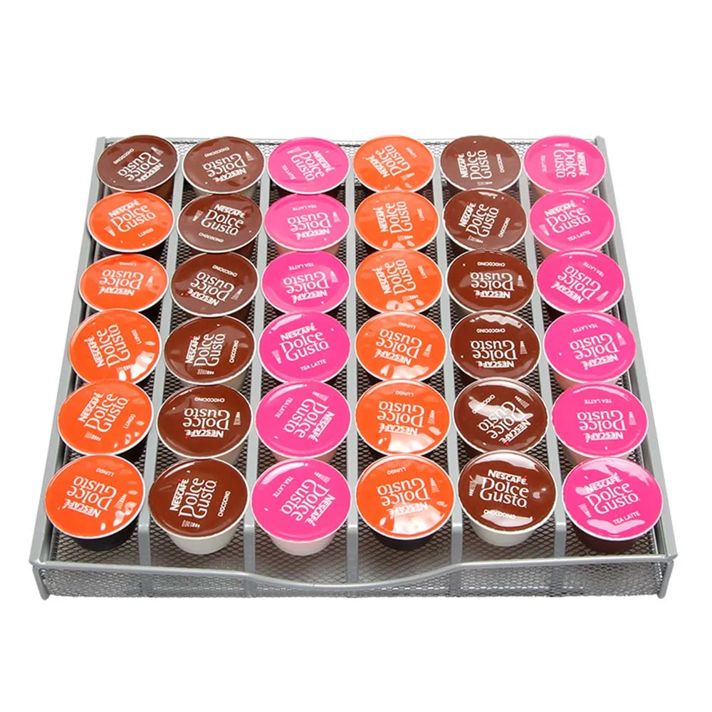 Coffee-Pod-Drawer-Storage-36-Dolce-Gusto-Capsules-Stainless-Steel-Stand-Rack-Metal-Shelves-Organization-Drawer