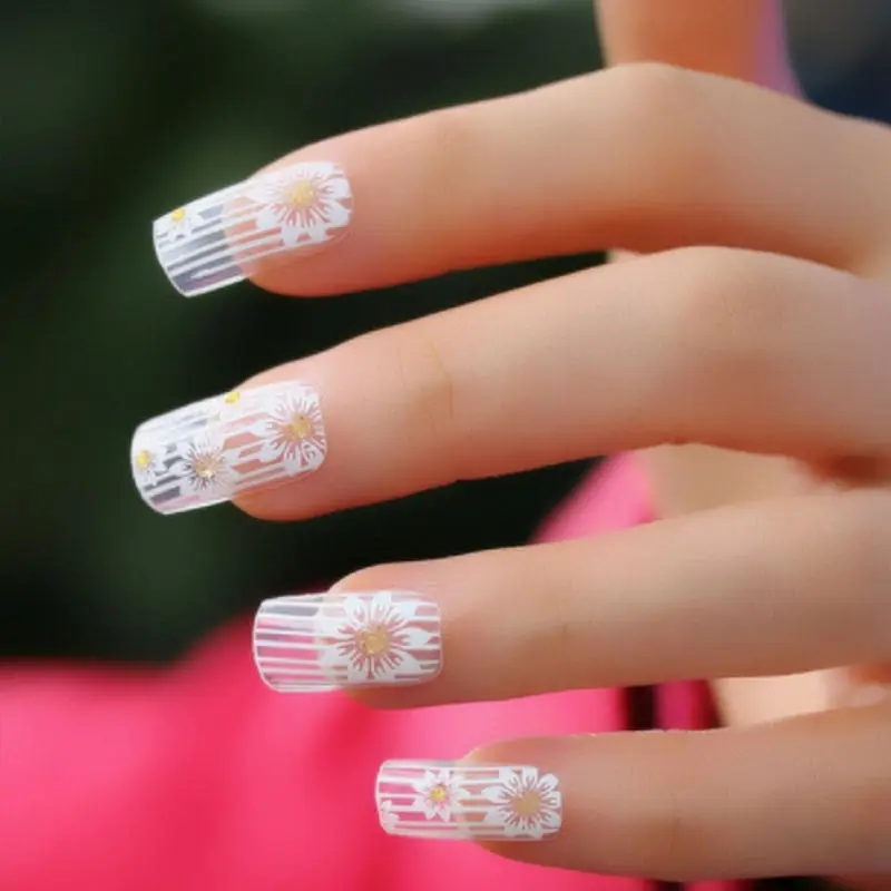 Beauty Nail Art Stickers White Lace Tools Fake Beauty Nail Art Stickers White Lace Tools Fake Nails Decal 12sheet Lot On Aliexpress Alibaba Group