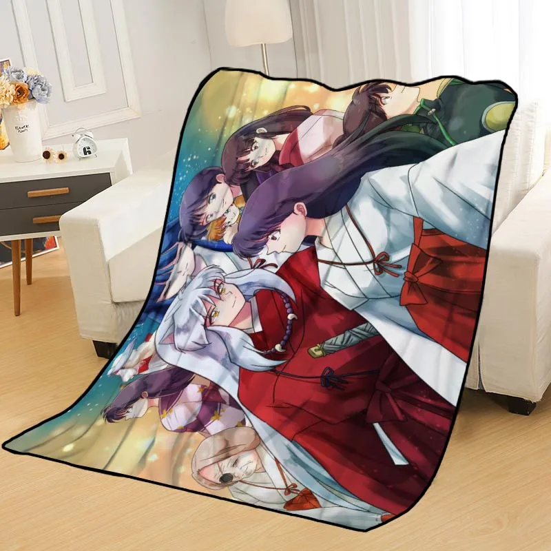 Personalized Blankets Custom InuYasha Blankets for Beds Soft DIY Your Picture Decoration Bedroom Throw Travel Blanket - Цвет: Blanket 2