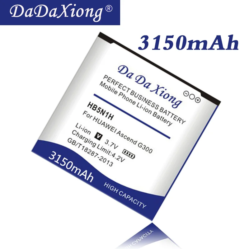 

Da Da Xiong 3150mAh HB5N1H Battery for Huawei Ascend G300 G305T U8818 U8815 C8812 U8825D C8825D T8828 M660 Y320 G330D Battery