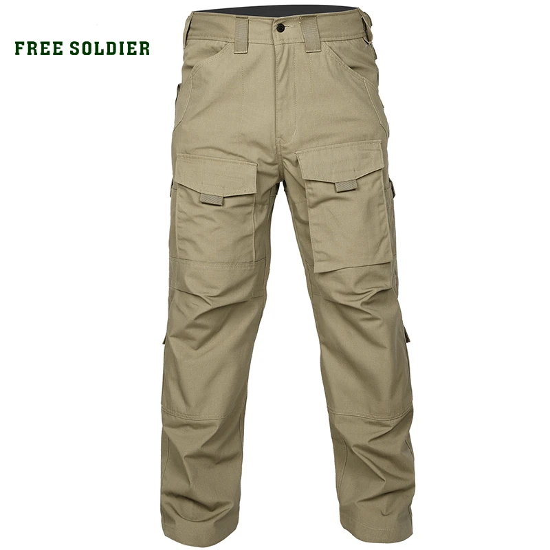 

FREE SOLDIER Outdoor Sports Camping Hiking Tactical Pants Men's Trousers Four Seasons Multi-pocket YKK zipper