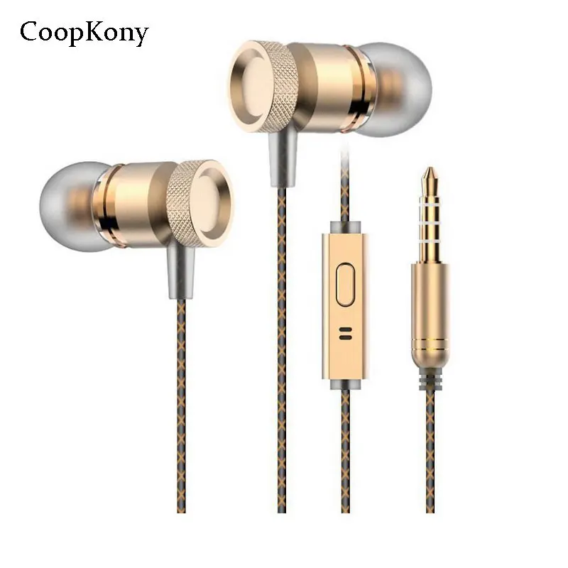 Coopkony bass earphone Professional In Ear Earphone Metal Heavy Bass