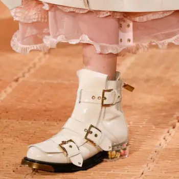 

KemeKiss Fashion Women Genuine Leather Ankle Boots High Quality Handmade Winter Boots Zipper Round Toe Women Shoes Size 34-43