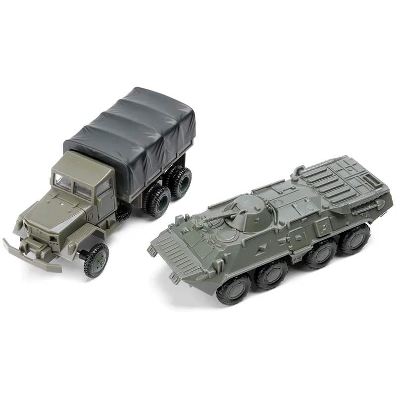 4D пазлы, модель, наборы 1: 72 Масштаб, совье М35, грузовик, советская модель BTR80, бронированный транспорт, сборная военная модель, игрушка для мальчика, автомобиль, подарок - Цвет: Both