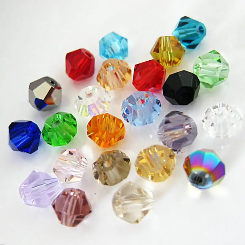 

1000pcs/500pcs/300pcs /bag Crystal Multicolor 4mm / 6mm /8mm Bicone DIY Beads New Wholesales