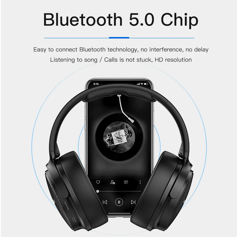 Skup AWEI A780BL bezprzewodowe słuchawki Bluetooth V5.0 składane słuchawki douszne stereo do gier super bas 40mm sterownik wideo słuchawki z mikrofonem