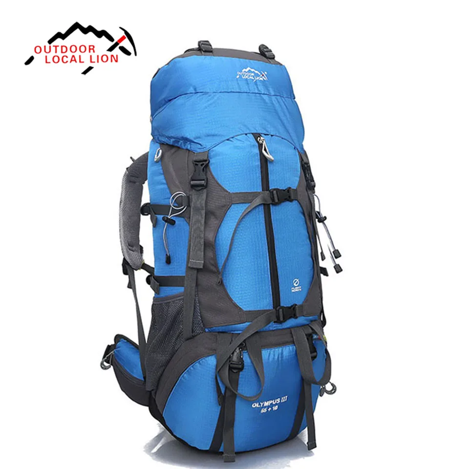 

65L Waterproof Outdoor Hiking Backpack Climbing Trekking Camping Mountain Travel Bags Pack Knapsack