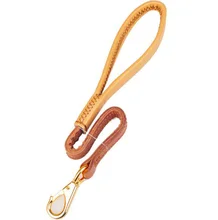 Perros con correa de cuero Genuino de calidad superior al por mayor grande grande productos accesorios para mascotas entrenamiento del perro lleva a corto color al azar 5ocs