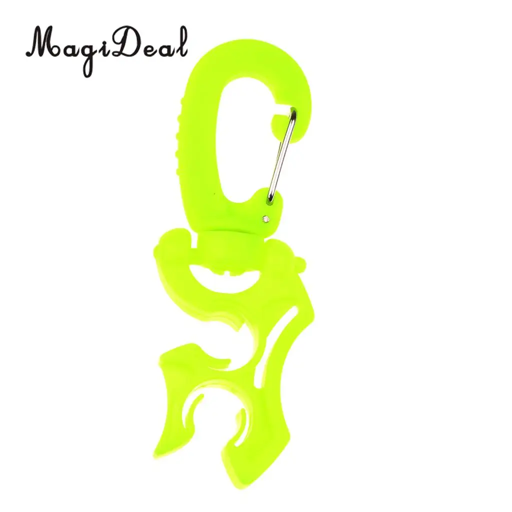 High Quality Scuba Diving SCUBA Double BCD Hose Holder with Clip Yellow Swimming Diving Pool Accessories