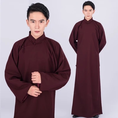 High quality Autumn Men's Chinese Traditional gown Robe Casual ...