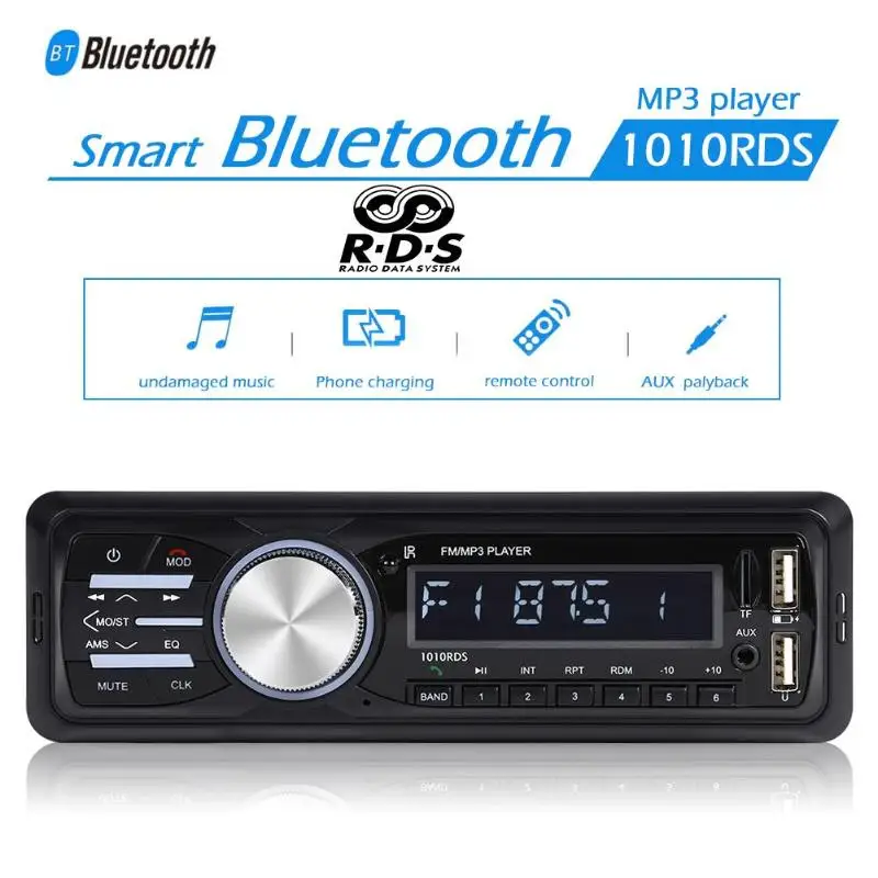 1010RDS автомобильный стерео MP3-плеер RDS Bluetooth FM AM радио USB в тире головное устройство