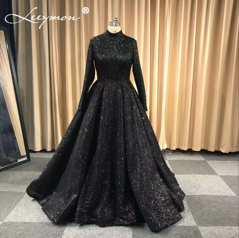 De Soiree Glitter Shiny Evening Dress 