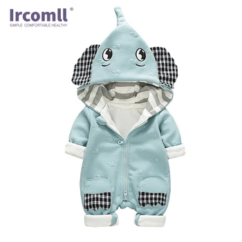 

Ircomll Infant Baby Romper Toddler Cotton Thicken Cartoon Elephant Autumn Newborn Boy Girl Clothes kid Jumpsuits