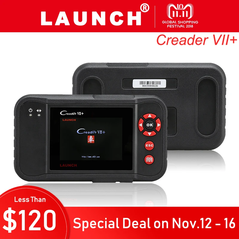 Launch X431 Creader VII Plus OBD2 Scanner ENG ABS Airbag Diagnostic Scan Tool OBDII Scaner OBD 2 Car Code Reader Diagnostics 7S Launch X431 Creader VII Plus OBD2 Scanner ENG ABS Airbag Diagnostic Scan Tool OBDII Scaner OBD 2 Car Code Reader Diagnostics 7S
