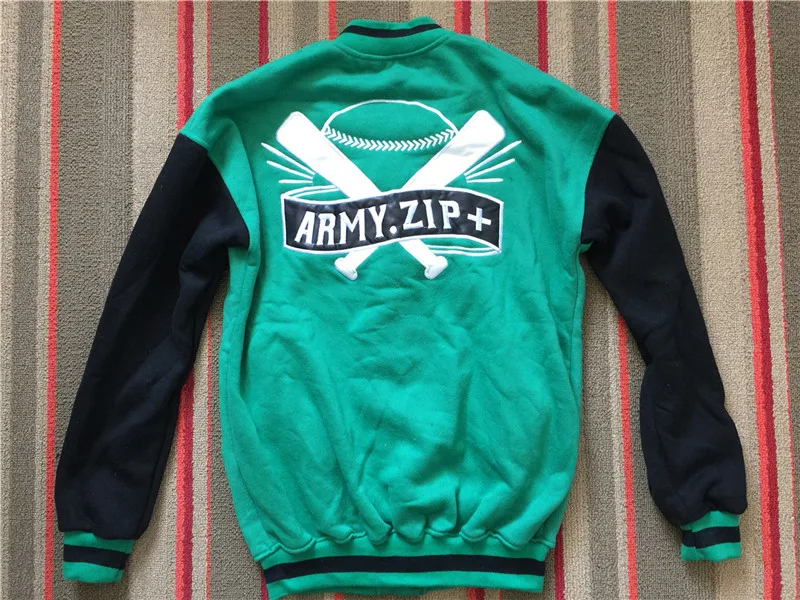 

Kpop Baseball Jumper Jas LEGER. ZIP + Varsity Jacket Bangtan Jongens Unisex fleece sweatershirt Leger hoody katoenen truien
